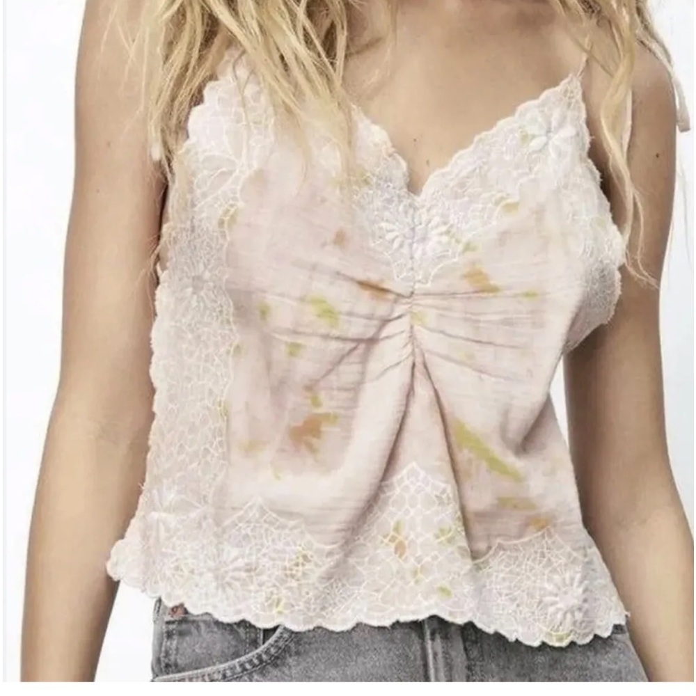 NWT Zara women’s tie dye embroidered camisole size medium